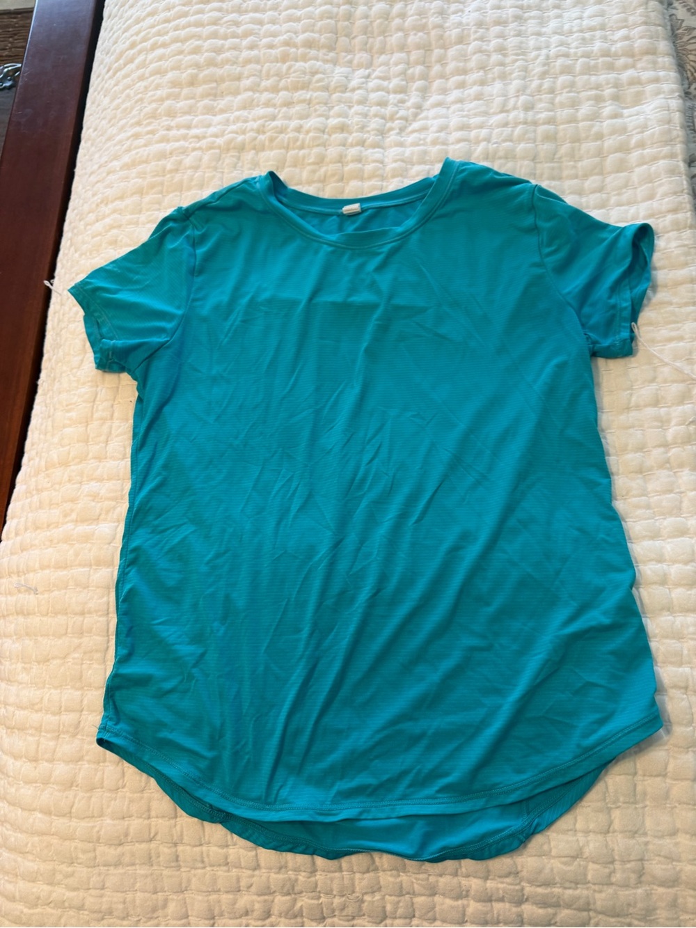 Girls Short Sleeve Crew Neck Top in Teal